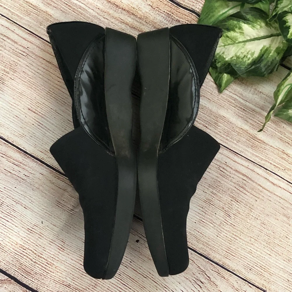 Stuart Weitzman Black Slip-on Loafers Mules